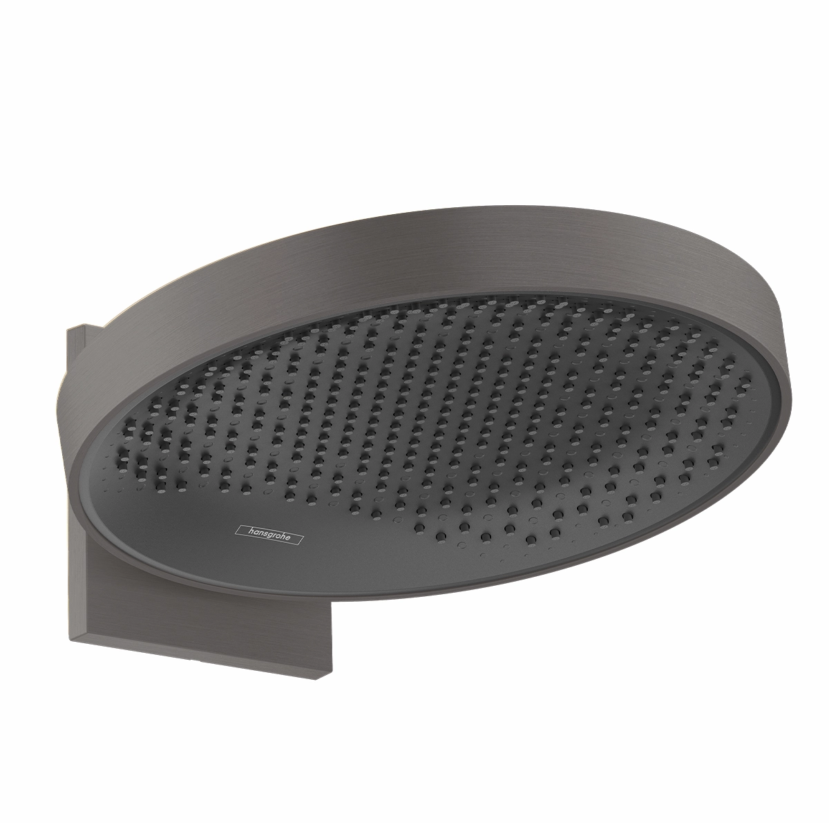 Rainfinity Overhead shower 360 1jet with wall connector Brushed Black Chrome