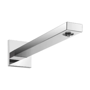 Shower arm E 39 cm with rectangular shaft  Chrome  Wall Mounted