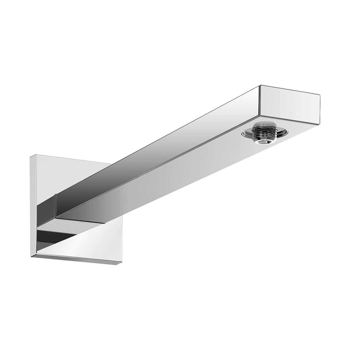 Shower arm E 39 cm with rectangular shaft Chrome Wall Mounted