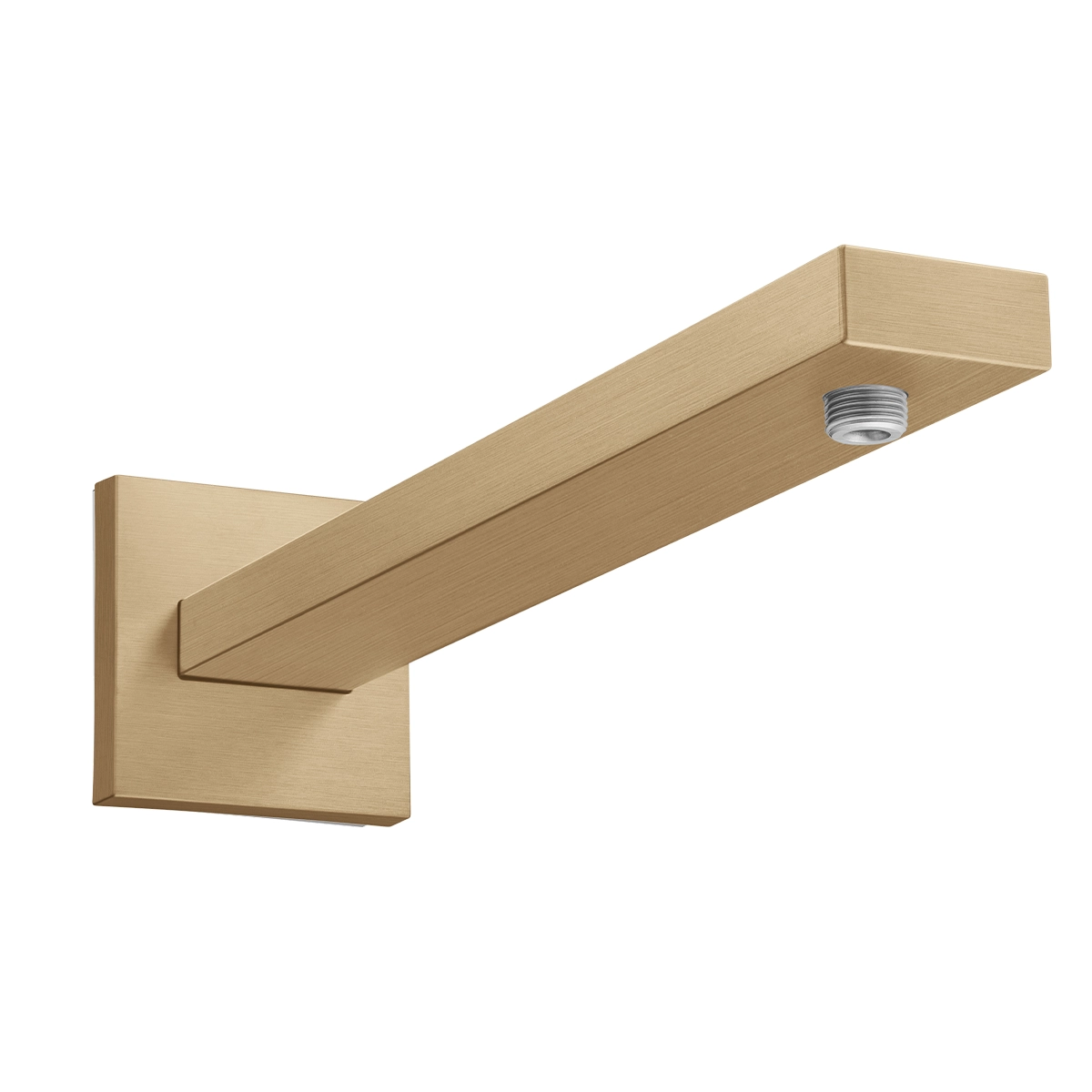 Shower arm E 39 cm with rectangular shaft Brushed Bronze Wall Mounted