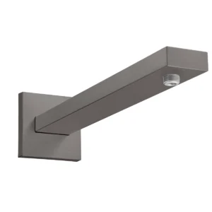 Shower arm E 39 cm with rectangular shaft  Brushed Black Chrome  Wall Mounted