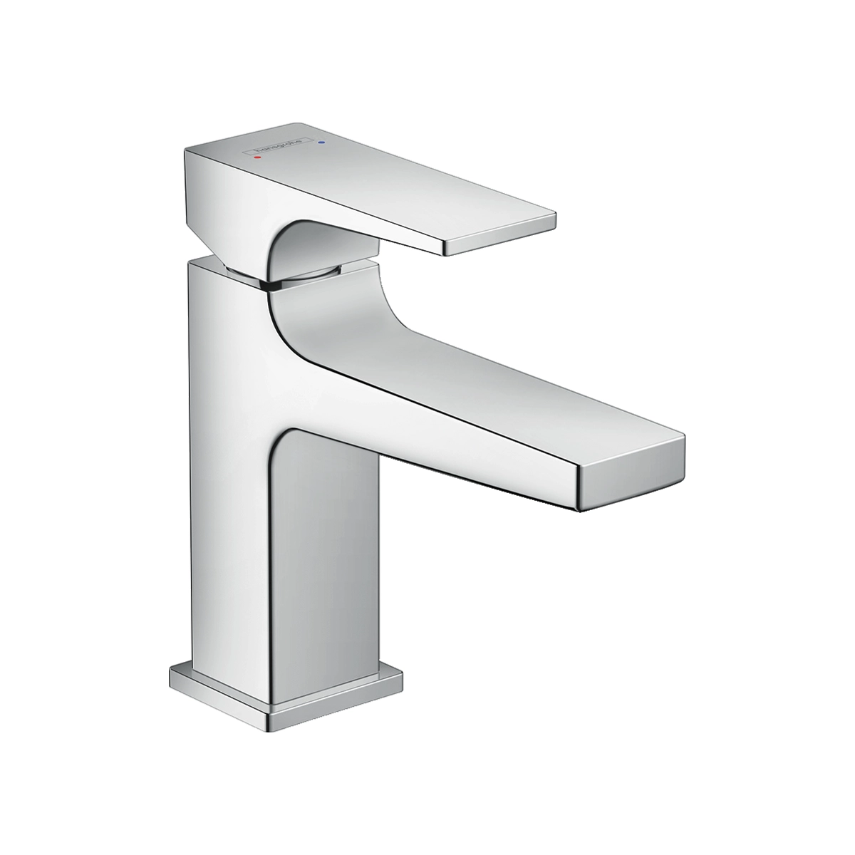 Metropol Single lever basin mixer 100 with lever handle for handrinse basins with push open waste set Chrome