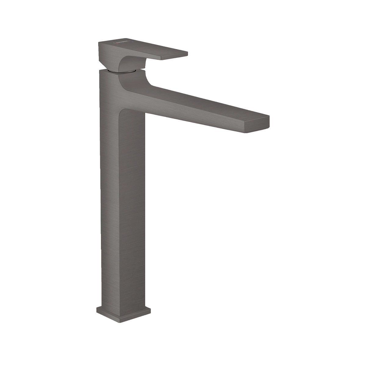 Metropol Single lever basin mixer 260 with lever handle for wash bowls with push open waste Brushed Black Chrome