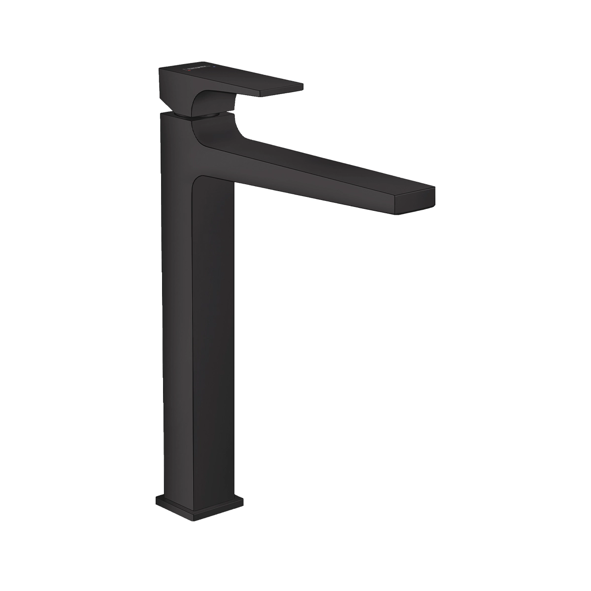 Metropol Single lever basin mixer 260 with lever handle for wash bowls with push open waste Matt Black