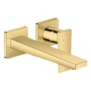 Metropol Single lever basin mixer with lever handle for concealed installation with spout 225 mm  Polished Gold Optic