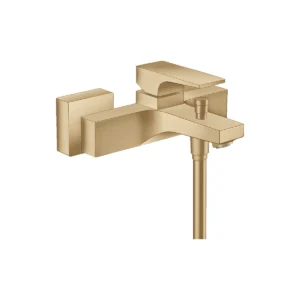 Metropol Single lever manual bath mixer for exposed installation with lever handle  Brushed Bronze