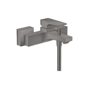 Metropol Single lever manual bath mixer for exposed installation with lever handle  Brushed Black Chrome