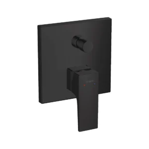 Metropol Single lever manual bath mixer for concealed installation with lever handle and integrated backflow prevention  Matt Black