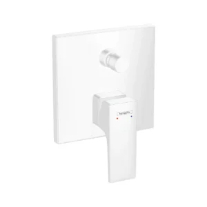 Metropol Single lever manual bath mixer for concealed installation with lever handle and integrated backflow prevention  Matt White