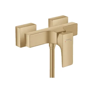 Metropol Single lever manual shower mixer for exposed installation with lever handle  Brushed Bronze