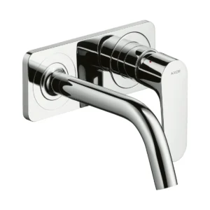 AXOR Citterio M Single lever basin mixer for concealed installation wall-mounted with spout 167 mm and plate - Chrome