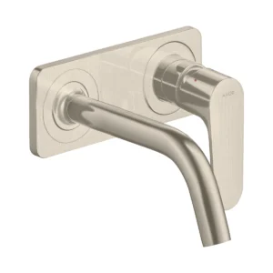AXOR Citterio M Single lever basin mixer for concealed installation wall-mounted with spout 167 mm and plate - Brushed Nickel