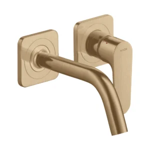 AXOR Citterio M Single lever basin mixer for concealed installation wall-mounted with spout 167 mm and escutcheons - Brushed Bronze