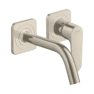 AXOR Citterio M Single lever basin mixer for concealed installation wall-mounted with spout 167 mm and escutcheons - Brushed Nickel