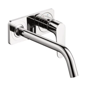 AXOR Citterio M Single lever basin mixer for concealed installation wall-mounted with spout 227 mm and plate - Chrome