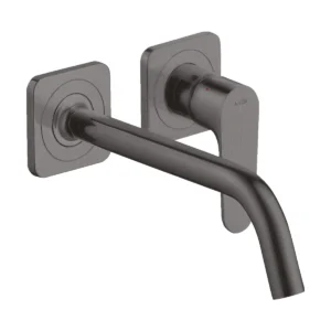 AXOR Citterio M Single lever basin mixer for concealed installation wall-mounted with spout 227 mm and escutcheons - Brushed Black Chrome