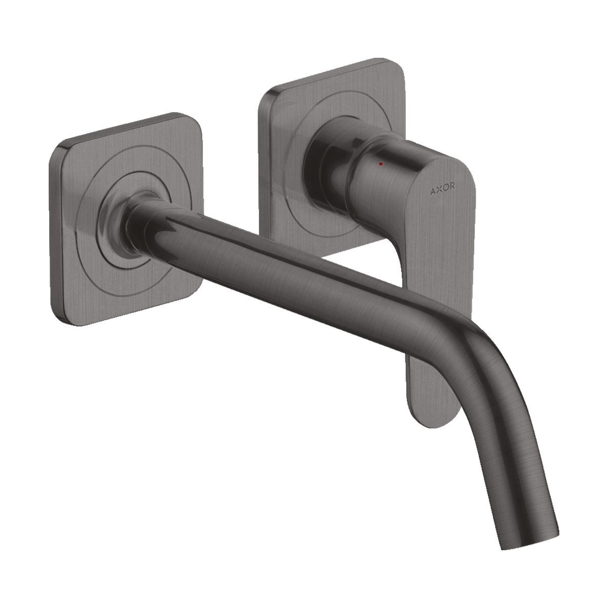 AXOR Citterio M Single lever basin mixer for concealed installation wall-mounted with spout 227 mm and escutcheons - Brushed Black Chrome