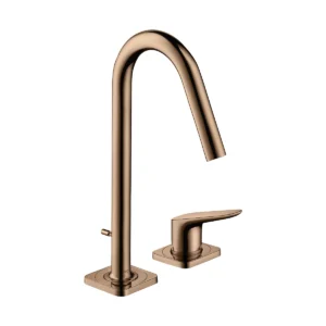 AXOR Citterio M 2-hole basin mixer 160 with pop-up waste - Polished Redgold