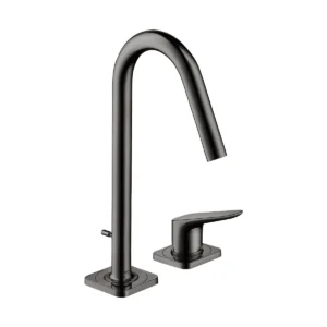 AXOR Citterio M 2-hole basin mixer 160 with pop-up waste - Polished Black Chrome