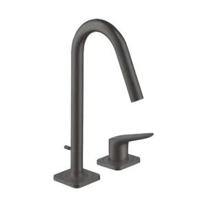 AXOR Citterio M 2-hole basin mixer 160 with pop-up waste - Brushed Black Chrome