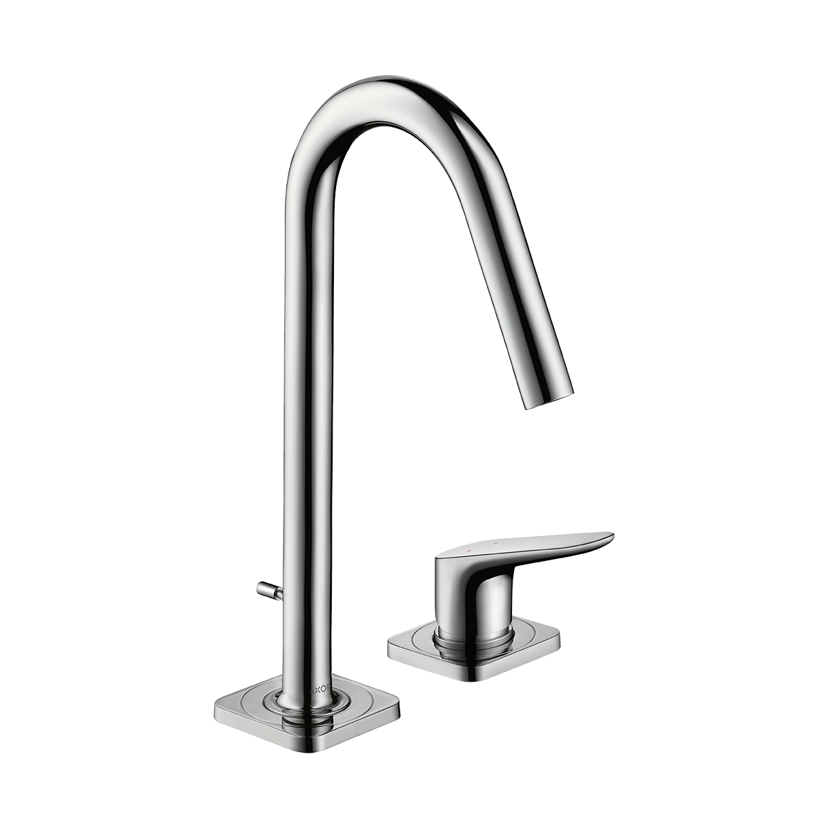 AXOR Citterio M 2-hole basin mixer 160 with pop-up waste - Stainless Steel Optic