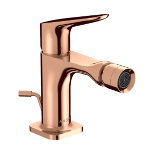 AXOR Citterio M Single lever bidet mixer with pop-up waste - Polished Redgold