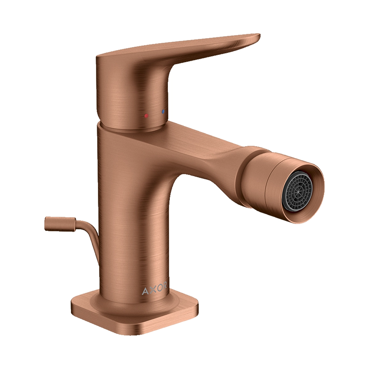 AXOR Citterio M Single lever bidet mixer with pop-up waste - Brushed Redgold