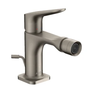 AXOR Citterio M Single lever bidet mixer with pop-up waste - Stainless Steel Optic