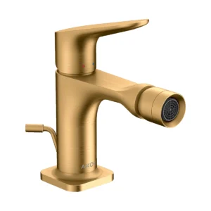 AXOR Citterio M Single lever bidet mixer with pop-up waste - Brushed Brass