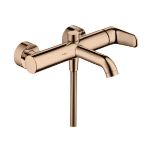 AXOR Citterio M Single lever manual bath mixer for exposed installation - Polished Redgold