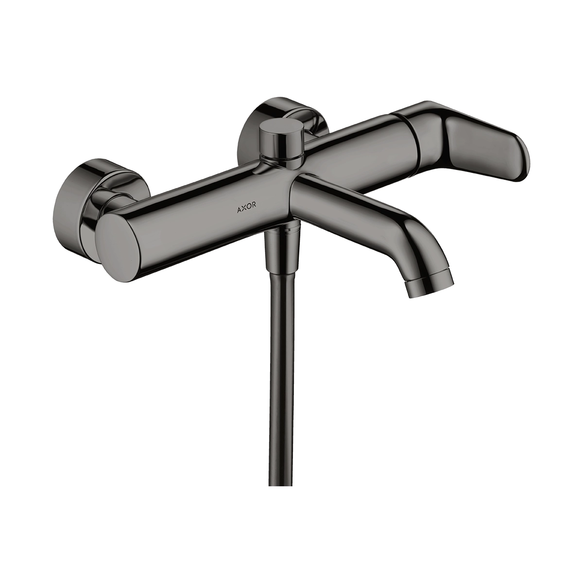 AXOR Citterio M Single lever manual bath mixer for exposed installation - Polished Black Chrome