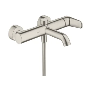 AXOR Citterio M Single lever manual bath mixer for exposed installation - Stainless Steel Optic