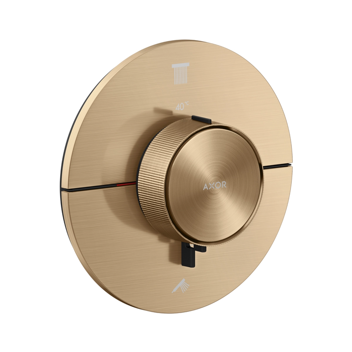 AXOR ShowerSelect ID Thermostat for concealed installation for 2 function round, Brushed Bronze