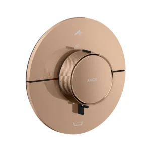 AXOR ShowerSelect ID Thermostat for concealed installation for 2 function round, Polished Red Gold