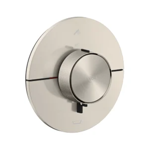 AXOR ShowerSelect ID Thermostat for concealed installation for 2 function round, Stainless Steel Optic