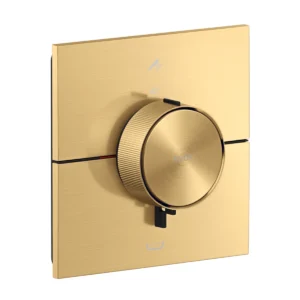 AXOR ShowerSelect ID Thermostat for concealed installation for 2 function square, Brushed Gold Optic