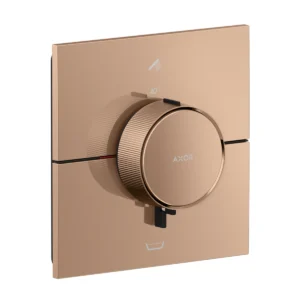 AXOR ShowerSelect ID Thermostat for concealed installation for 2 function square, Polished Red Gold