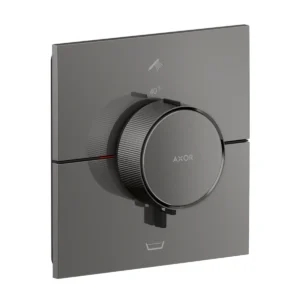 AXOR ShowerSelect ID Thermostat for concealed installation for 2 function square, Polished Black Chrome