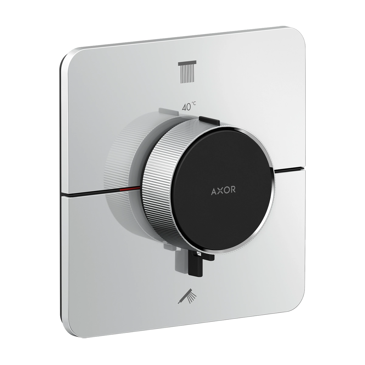 AXOR ShowerSelect ID Thermostat for concealed installation soft cube for 2 functions, Chrome