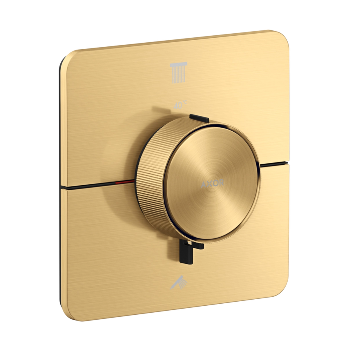 AXOR ShowerSelect ID Thermostat for concealed installation soft cube for 2 functions, Brushed Gold Optic