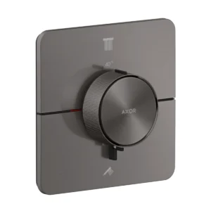 AXOR ShowerSelect ID Thermostat for concealed installation soft cube for 2 functions, Brushed Black Chrome