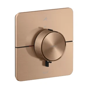 AXOR ShowerSelect ID Thermostat for concealed installation for 2 function soft cube, Brushed Red Gold