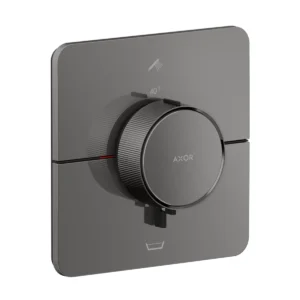 AXOR ShowerSelect ID Thermostat for concealed installation for 2 function soft cube, Polished Black Chrome