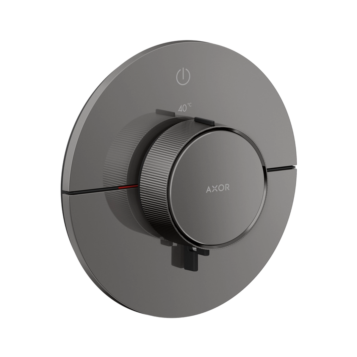 AXOR ShowerSelect ID Thermostat for concealed installation for 1 function round, Polished Black Chrome