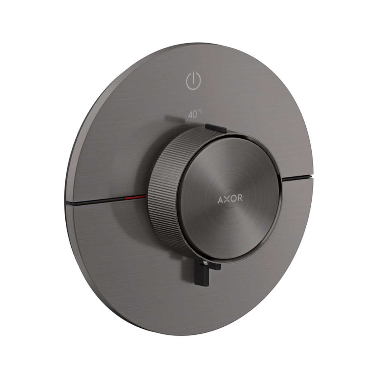 AXOR ShowerSelect ID Thermostat for concealed installation for 1 function round, Brushed Black Chrome