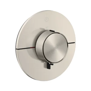 AXOR ShowerSelect ID Thermostat for concealed installation for 1 function round, Stainless Steel Optic