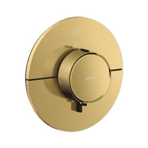 AXOR ShowerSelect ID Thermostat for concealed installation for 1 function round, Polished Gold Optic