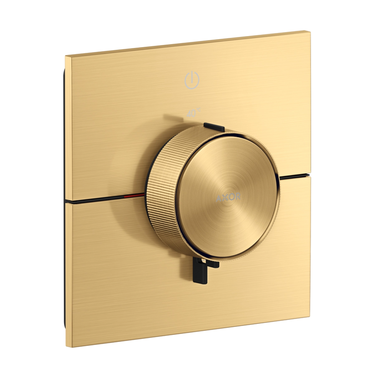 AXOR ShowerSelect ID Thermostat for concealed installation for 1 function square, Brushed Gold Optic