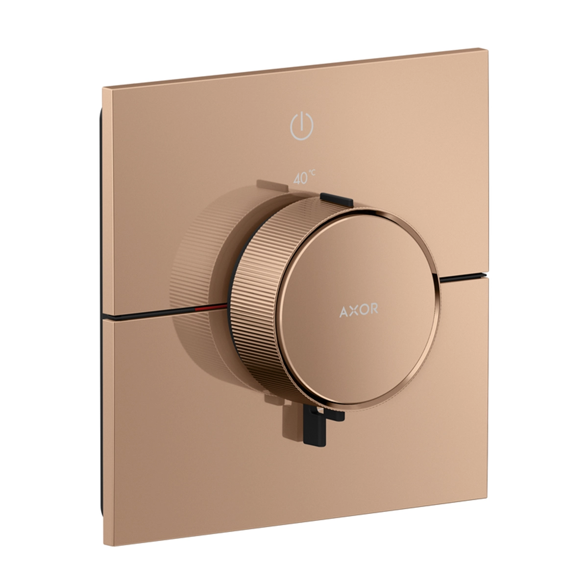 AXOR ShowerSelect ID Thermostat for concealed installation for 1 function square, Polished Red Gold