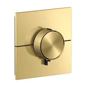 AXOR ShowerSelect ID Thermostat for concealed installation for 1 function square, Brushed Brass